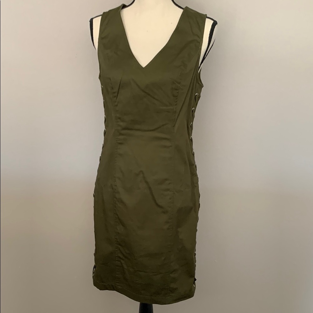 Venus Olive Green Sleeveless Dress